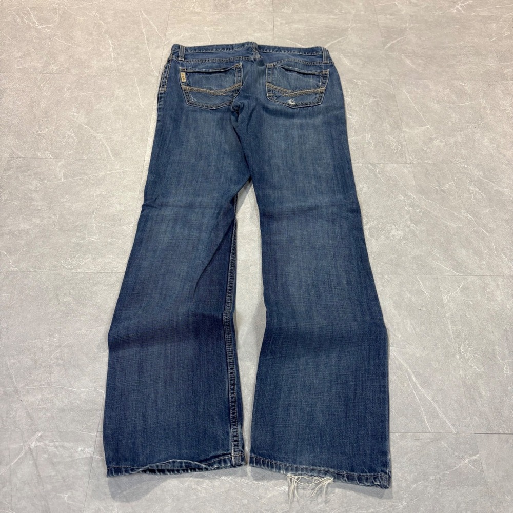 Cinch Ian Slim Fit Bootcut Jeans Mens 33x34 Medium Wash Distressed MB65836001